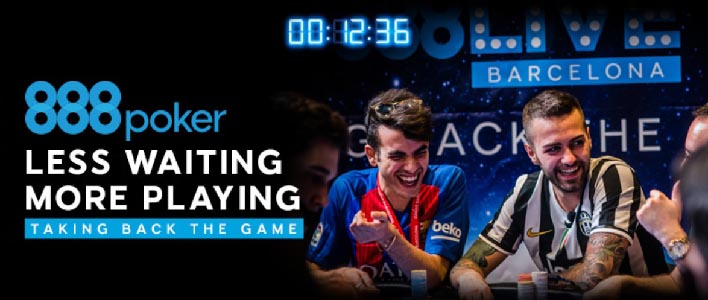 888Poker indfører Live Events Shot Clock